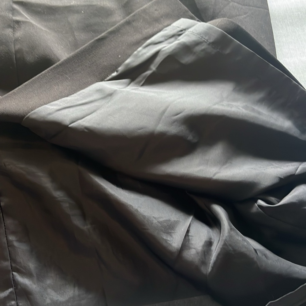 Worthington Stretch Black Knee Length Lined Pleated Back Women’s  Skirt Size 14 - Picture 7 of 11
